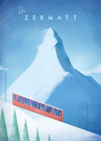 Zermatt Switzerland Minimalist Travel Poster