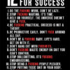 12 Fucking Rules For Success Poster