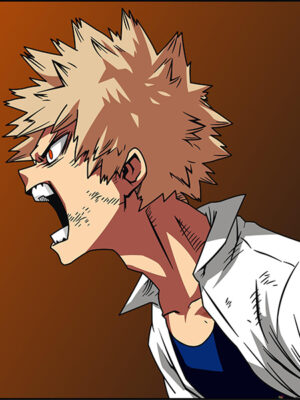 Angry Katsuki Bakugo My Hero Academia Poster