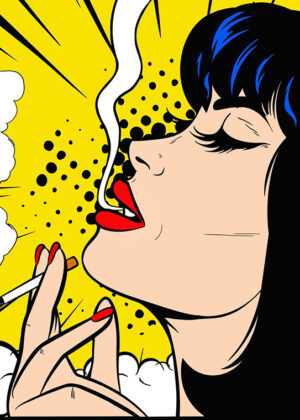 Chain Smoker Retro Comics Pop Art Poster