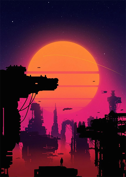 Cyberpunk City Poster