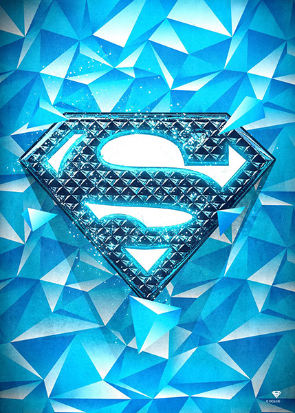 Frozen Solitude Symbol Of Hope Superman Poster