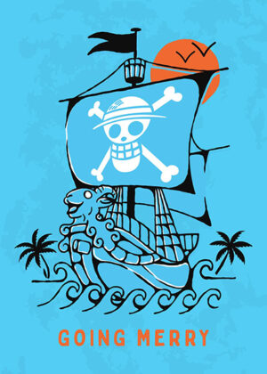 Going Merry Pirate Ship One Piece Poster