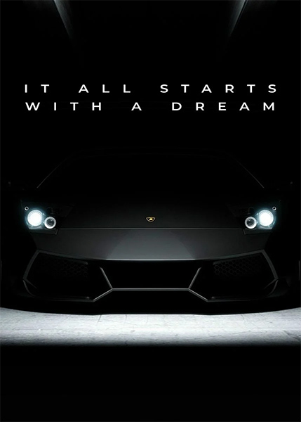 It All Start-with A Dream Car Poster