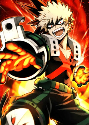 Katsuki Bakugo Mha Japanese Anime Poster