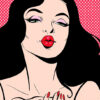 Lady Retro Comics Pop Art Poster