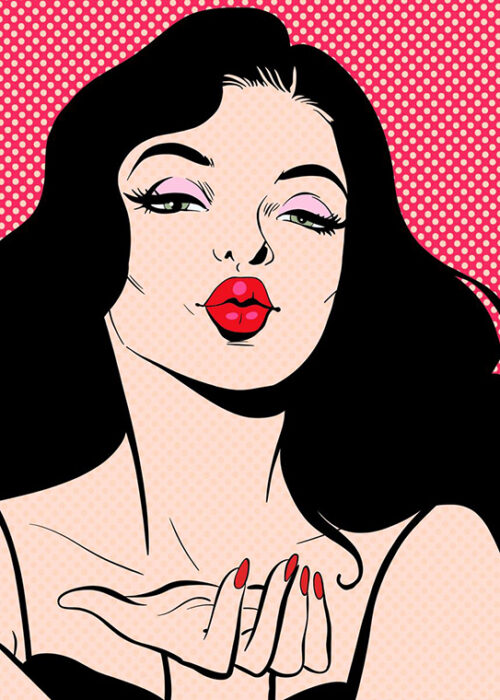 Lady Retro Comics Pop Art Poster