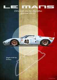 Le Mans Sports Car Poster