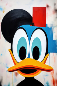 Minimalistic donald duck poster