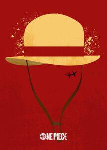 Minimalistic Straw Hat One Piece Poster