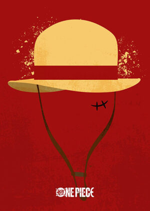 Minimalistic Straw Hat One Piece Poster