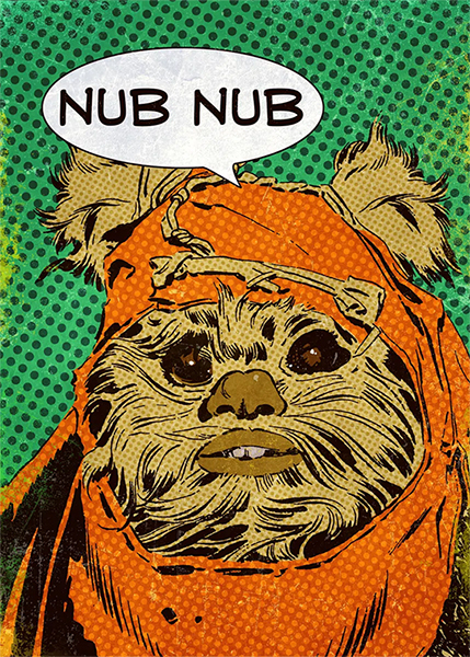 Nub Nub Star Wars Popart Poster