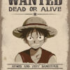 One Piece Luffy Wanted Anime Poster