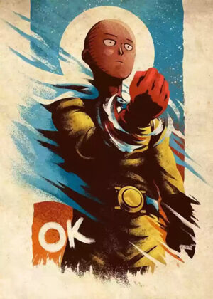 One Punch Man Saitama Anime Poster