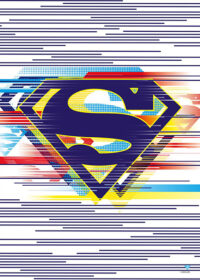 Outlined Symbol Of Hope Superman Poster