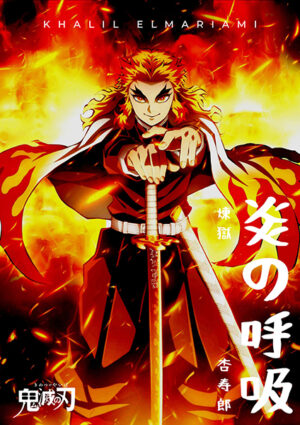 Rengoku Kyojuro Demon-slayer Anime Poster