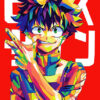 Retro Izuku Midoriya My Hero Academia Japanese Anime Poster