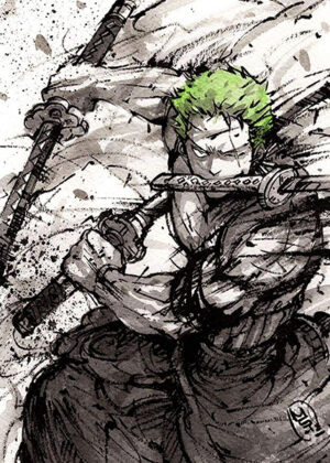 Roronoa Zoro Three Sword Style One Piece Poster