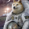 Shiba Inu Astronaut Funny Poster