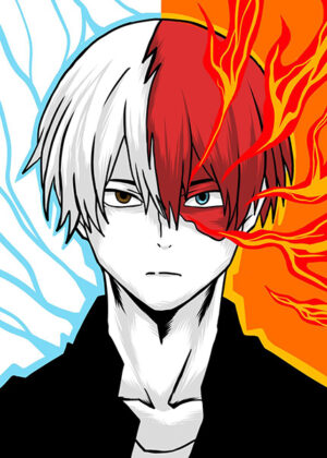 Shoto Todoroki My Hero Academia Japanese Anime Poster