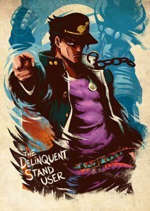 The Delinquent Stand User Jojos Bizarre Adventure Comic Poster