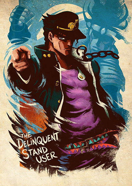 The Delinquent Stand User Jojo's Bizarre Adventure Comic Poster