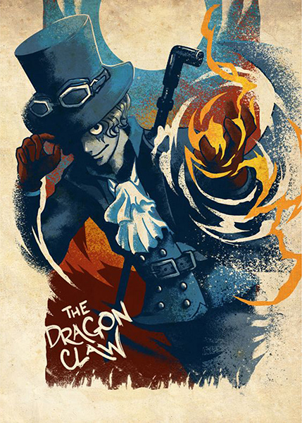 The Dragon Claw Sabo One Piece Anime Poster