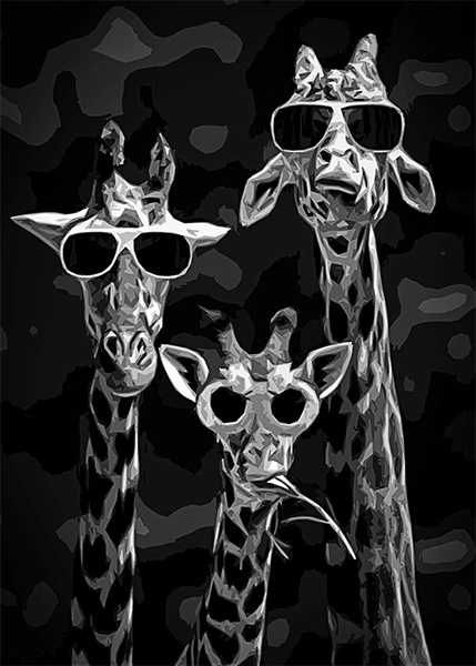 Cool Giraffes Funny Poster