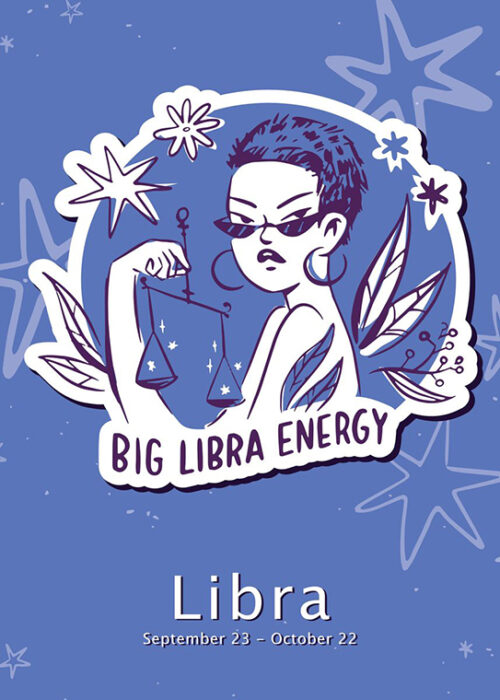 Big Libra Energy Zodiac Sign Poster