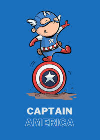 Chibi Captain America Poster