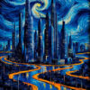 City Of The Night Stars Poster