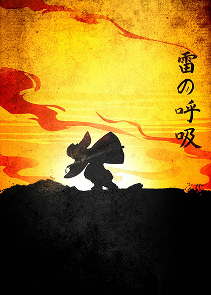 Demon Slayer Zenitsu Minimalist Anime Poster