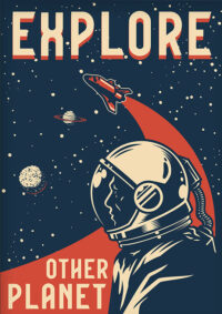 Explore Other Planet Space Poster