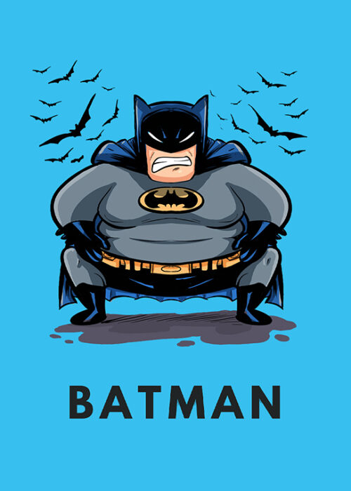 Fatty Batman Poster