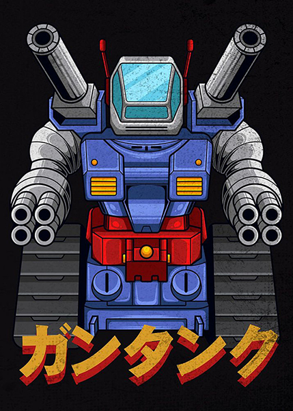 Guntank Gundam Robot Mecha Poster