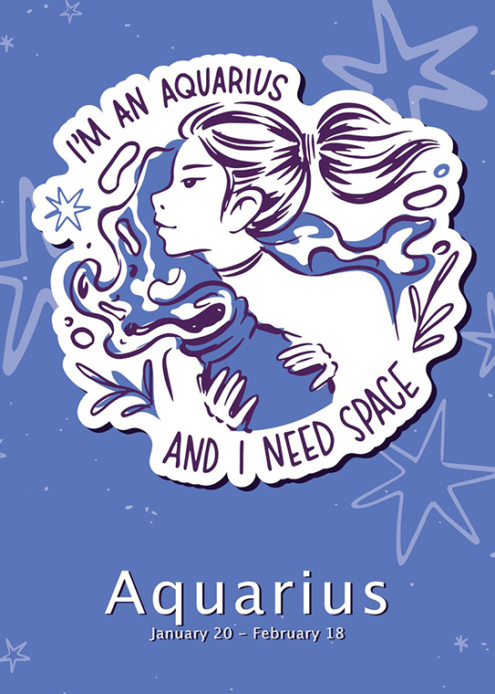 I Am An Aquarius And I Need Space Zodiac Sign Poster