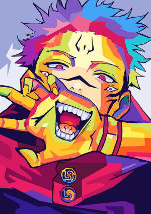 Jujutsu Kaisen Sukuna Pop Art Poster