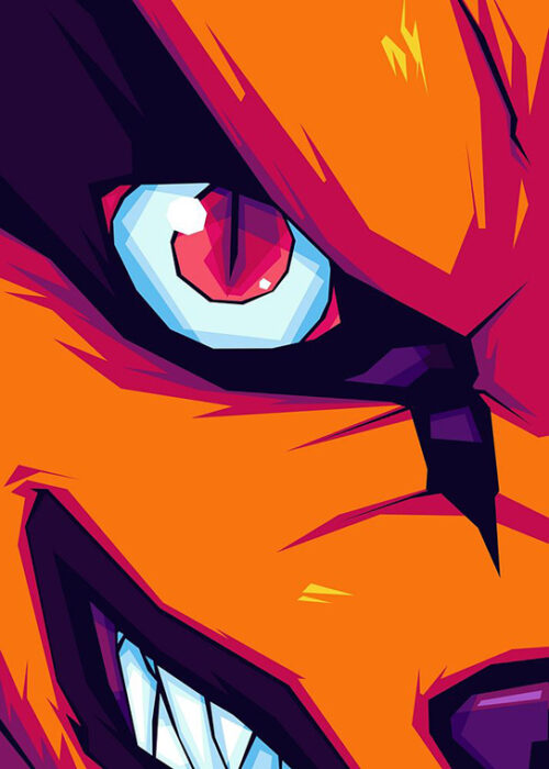 Kyuubi Kurama Naruto Shippuden Pop Art Poster