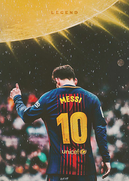 Legend Lionel Messi Football Sports Poster