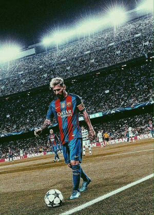 Leo Messi Football Poster