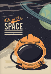 Life In The Space Poster