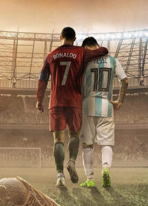 Lionel Messi and Ronaldo Football Sports Poster