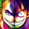 Luffy And Zoro One Piece Pop Art Poster