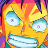 Luffy Face Angry One Piece Pop Art Poster