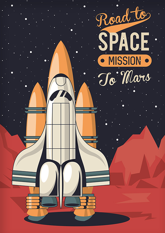 Mission To Red Planet Mars Poster