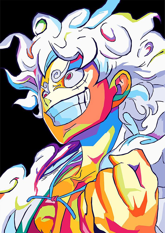 Monkey D Luffy Gear 5 One Piece Pop Art Poster