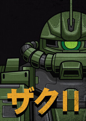 Ms-06 Zaku Ii Gundam Mecha Anime Poster