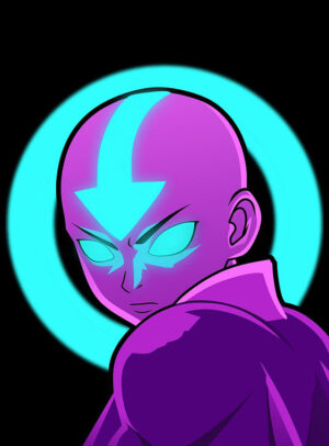 Neon Aang Poster