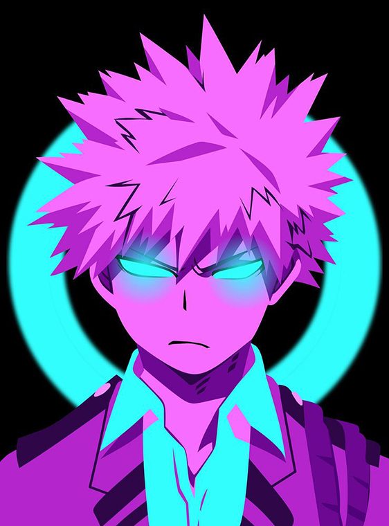 Neon Bakugo My Hero Academia Poster