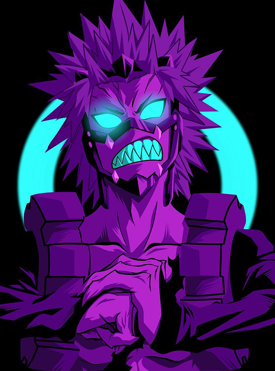 Neon Eijiro Kirishima Poster